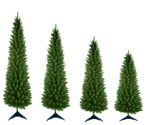 Albero natale verde slim - di,